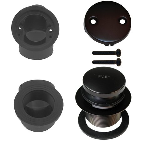 WESTBRASS Tip Toe Sch. 40 ABS Plumber's Pack W/ Two-Hole Elbow in Oil Rubbed Bronze D534-12